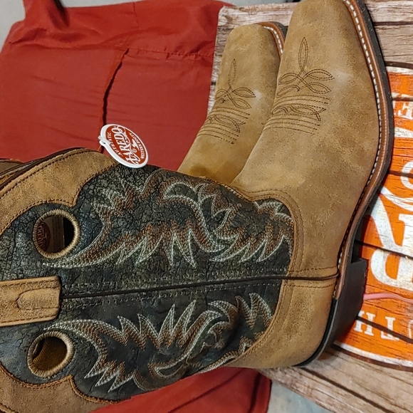 Mens NIB Laredo Western Square Toe Boots - Picture 2 of 8